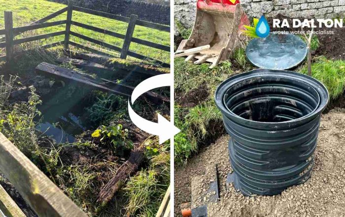 RA Dalton Klargester Twin Stage 3,500 Litre Gamma Septic Tank Installation